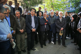 مراسم تشییع پیکر «حسین قندی» - استاد روزنامه‌نگاری